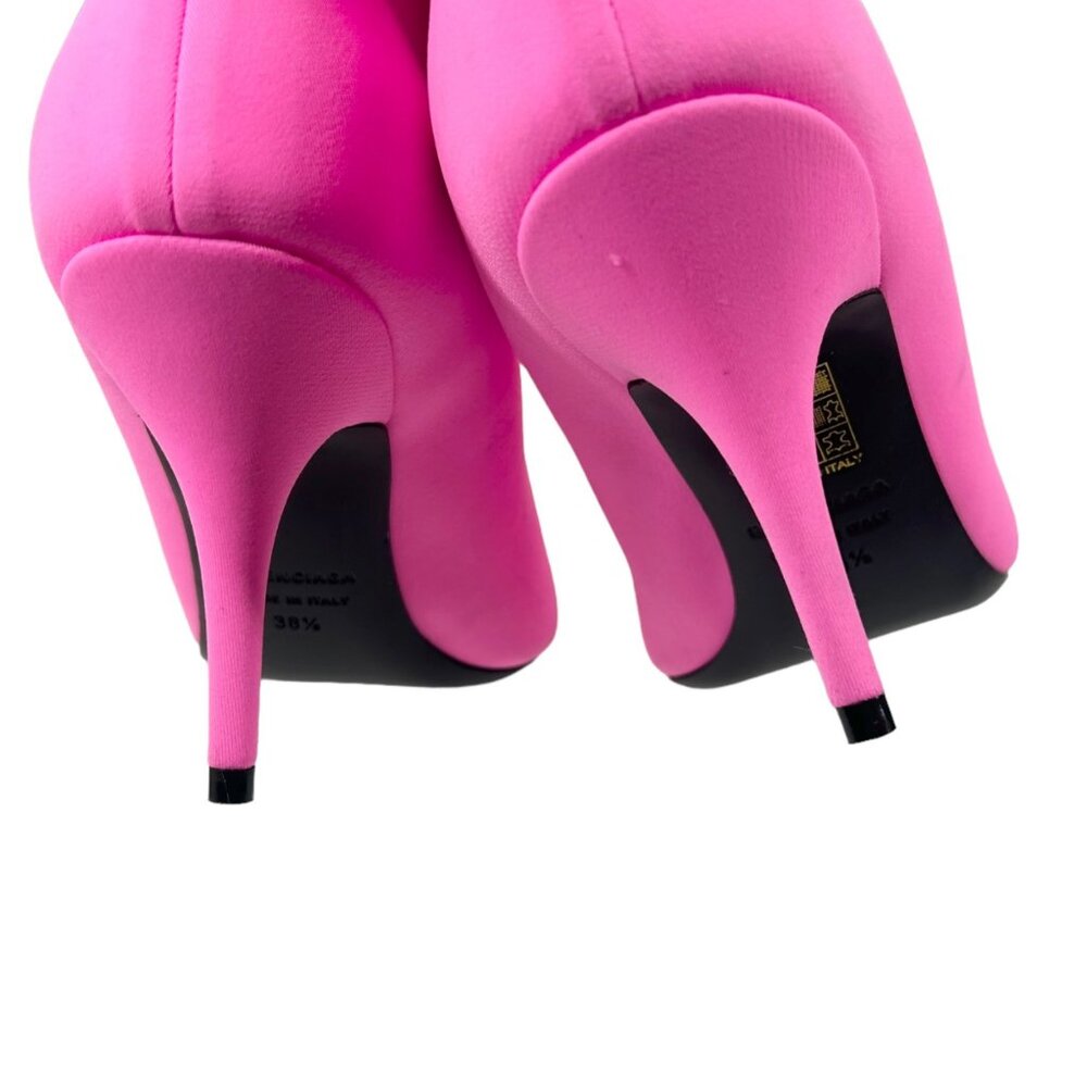 NWOB Balenciaga Pink Knife Pointed Toe Sock Boots - Picture 10 of 15